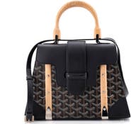 Pre-Owned Goyard Saigon Top Handle Bag Coated Canvas with Leather PM