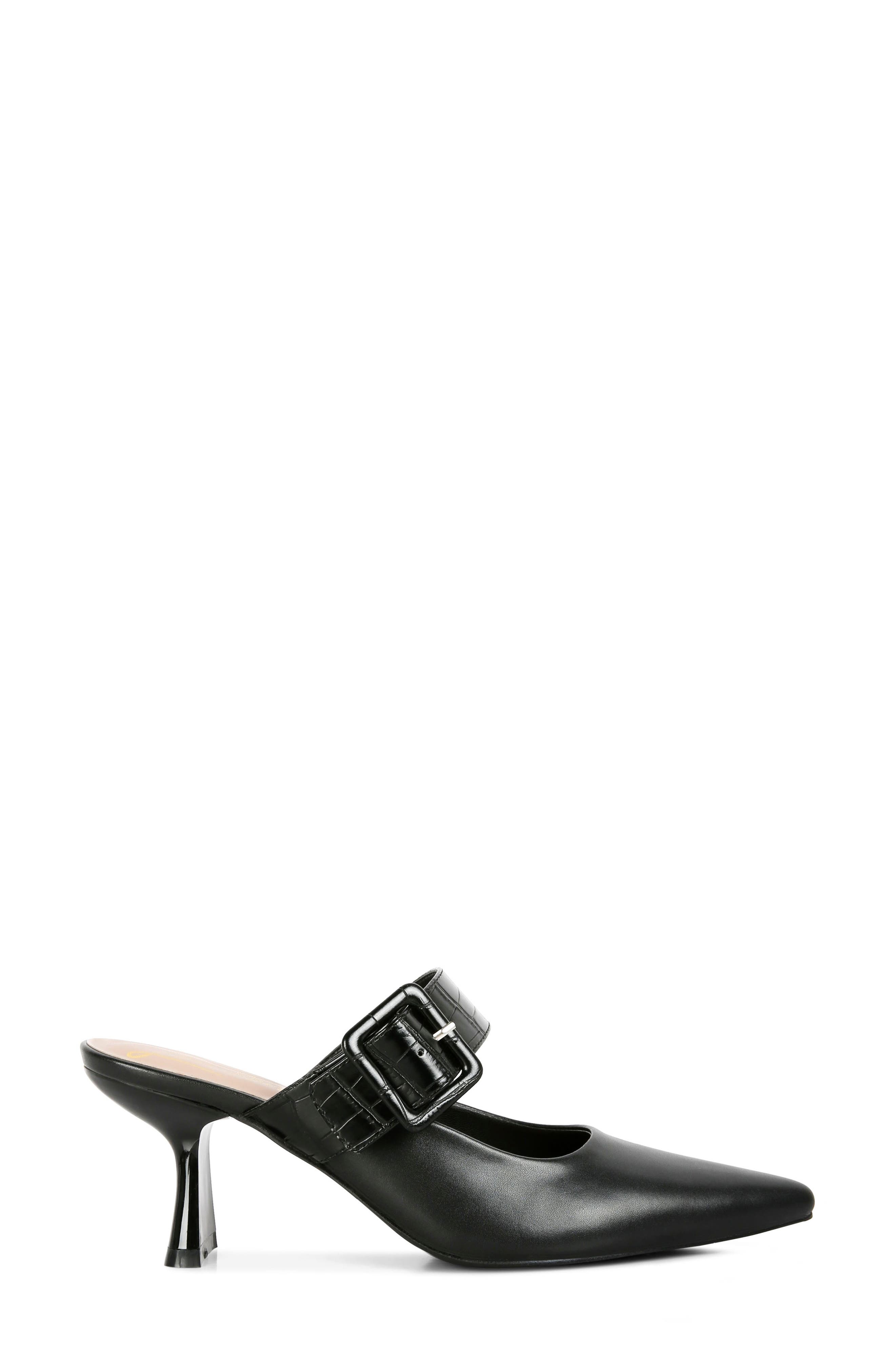 LONDON RAG Pointed Toe Mule, Alternate, color, Black