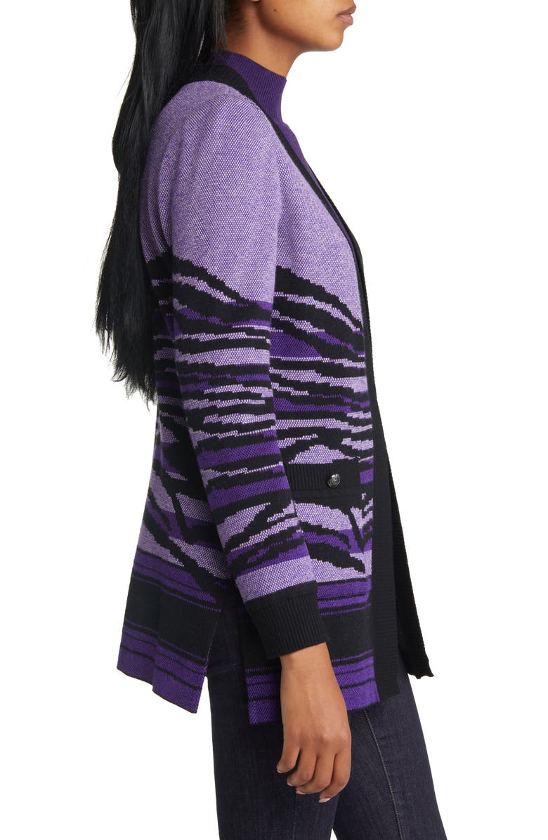 Ming Wang Landscape Stripe Cardigan, Alternate, color, 