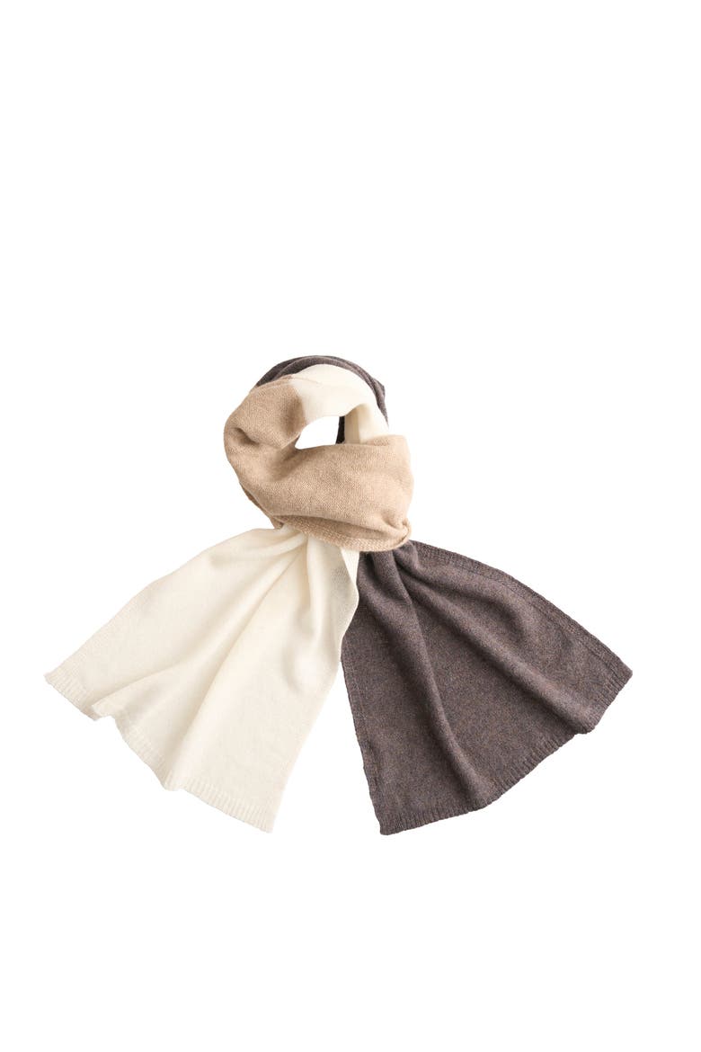 Pure Cashmere Butter-Soft Wide Scarf, Main, color, Neutrals Combo