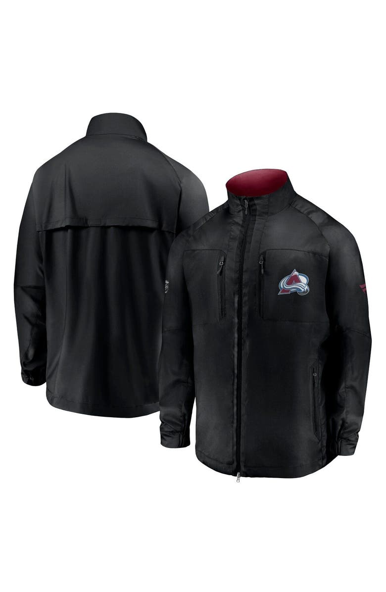 FANATICS Men's Fanatics Branded Black Colorado Avalanche Authentic Pro Locker Room Rink Raglan Full-Zip Jacket, Main, color, Black