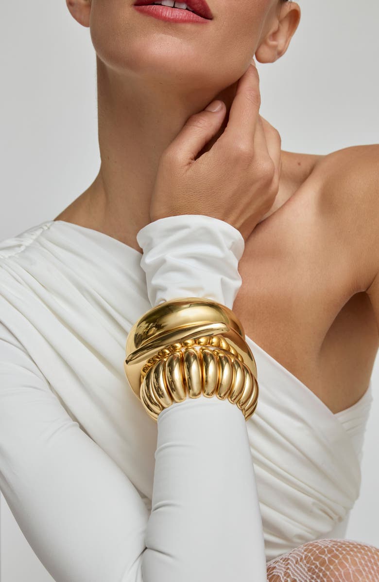 st. Moran Baroque Stretch Bracelet, Alternate, color, Gold