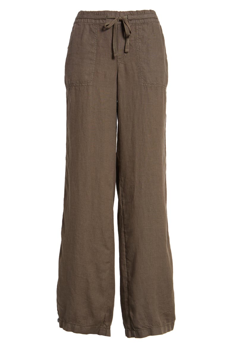 LINEN PANT, Alternate, color, OLIVE TUSCAN