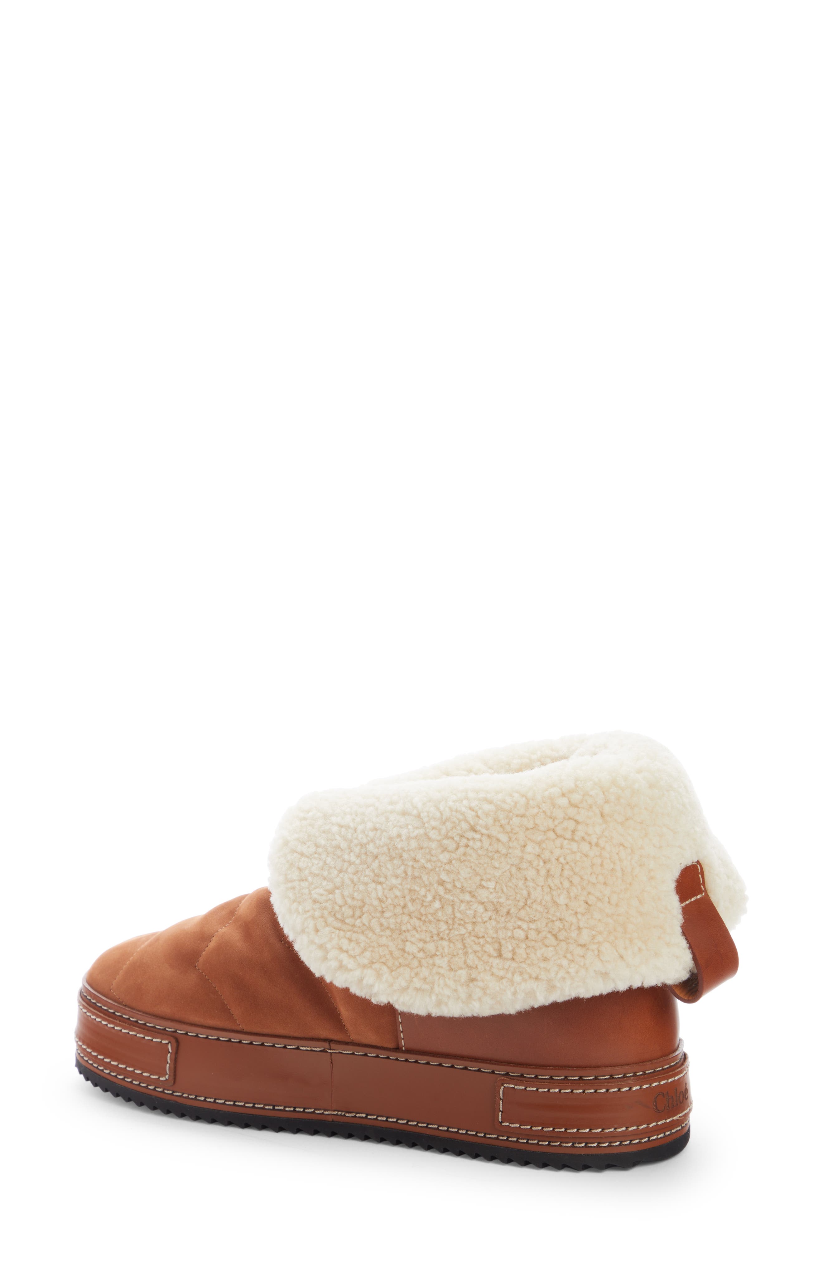 Chloé Maxie Genuine Shearling Bootie, Alternate, color, 