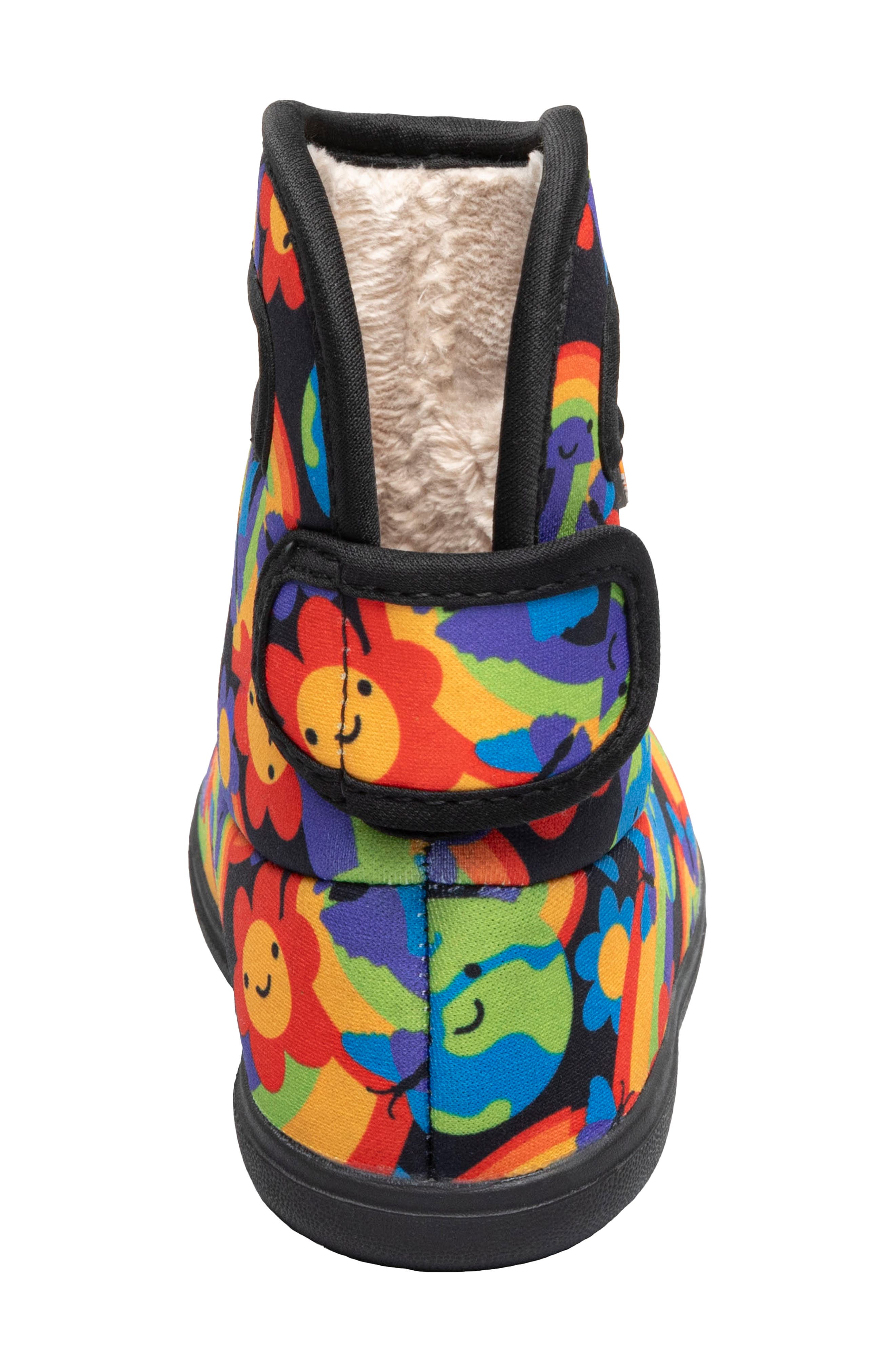 Bogs Kids' Baby Bogs II Rainbow Planet Insulated Rain Boot, Alternate, color, Black Multi