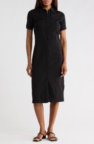 FRAME Short Sleeve Jersey Shirtdress