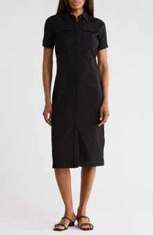 FRAME Short Sleeve Jersey Shirtdress