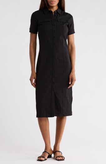 FRAME Short Sleeve Jersey Shirtdress