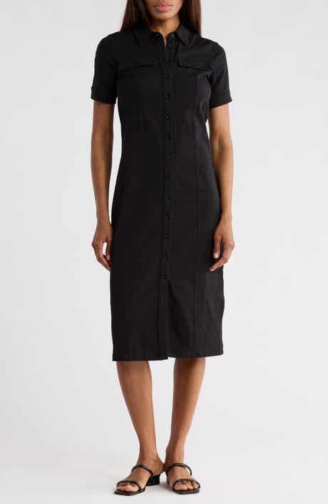 FRAME Short Sleeve Jersey Shirtdress