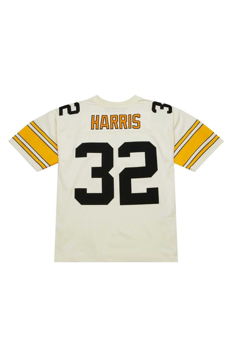 Mitchell & Ness Men's Mitchell & Ness Franco Harris Cream Pittsburgh Steelers Chainstitch Legacy Jersey, Alternate, color, 