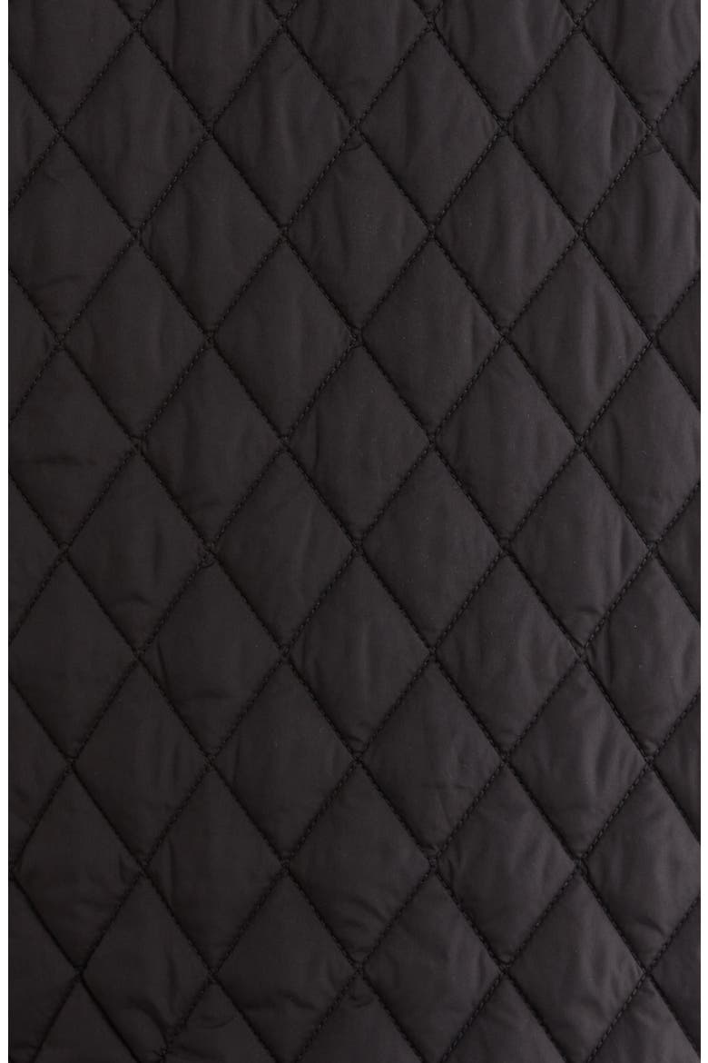 Diamond Quilted Longline Jacket, Alternate, color, BLACK