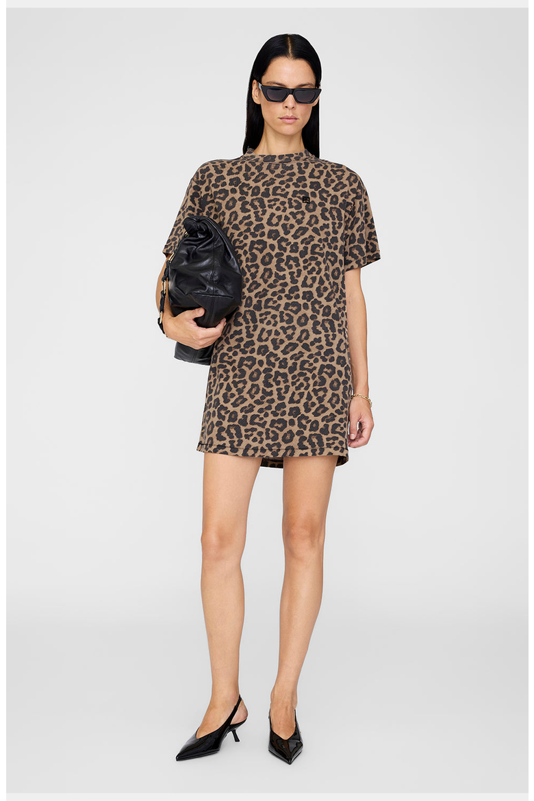 Beth Mini Dress, Main, color, Black And Brown Leopard