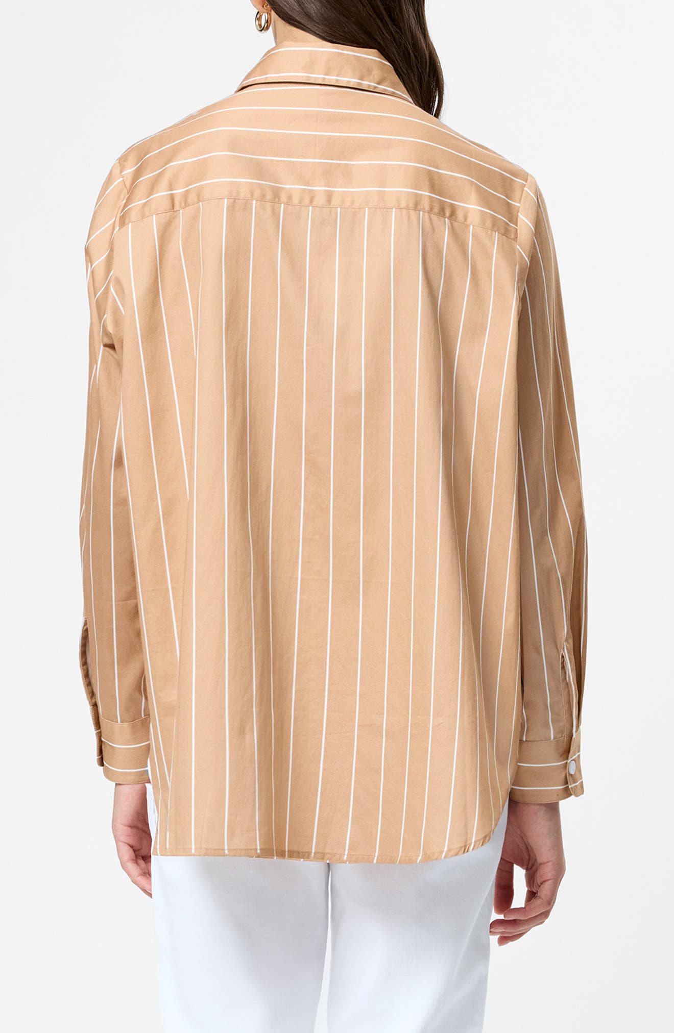 Alexis Stripe Cotton Poplin Button-Up Shirt - image 2