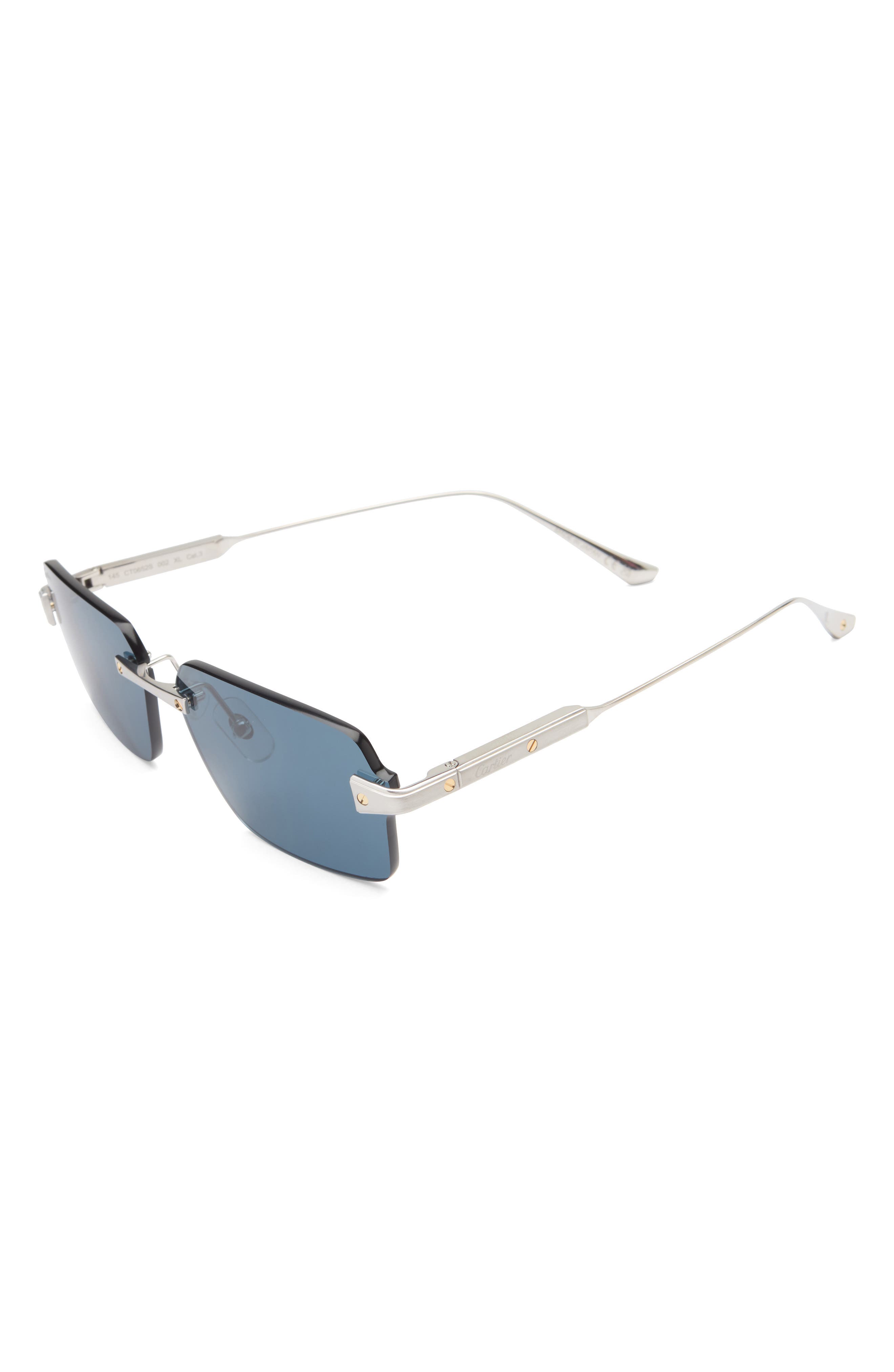 Cartier 63mm Polarized Gradient Rectangular Sunglasses (Men) | Nordstrom