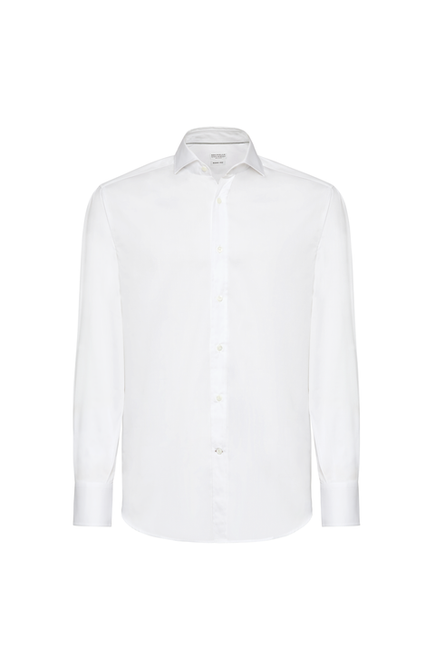 Spread collar shirt