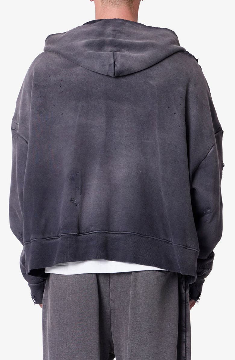 mnml Distressed Thermal Lined ZIp Hoodie, Alternate, color, 