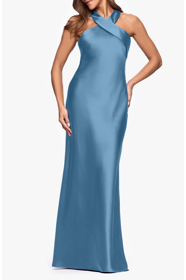 xscape dresses Xscape--SIZE 6--Cap Sleeve Beaded Ruched Mardi Gras Gown Zippered back closure XSCAPE Petite Off-The-Shoulder A-Line Long