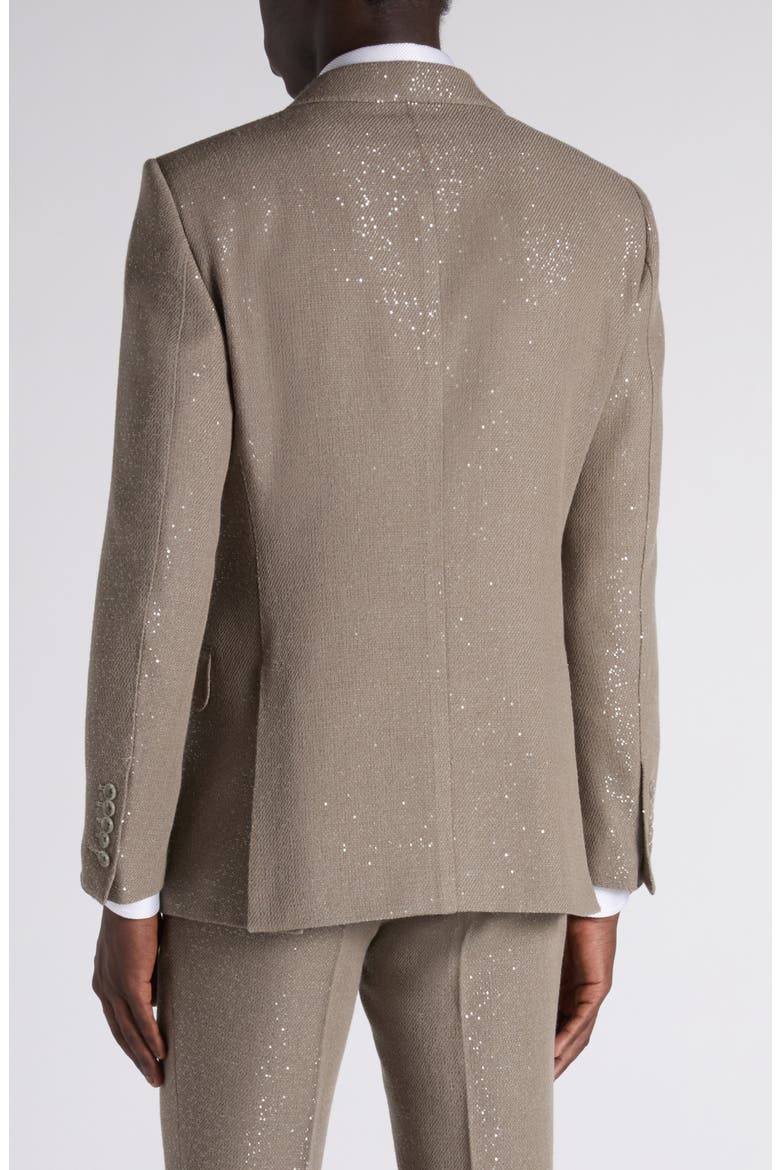 Sequin Light Bouclé Suit Jacket, Alternate, color, JBQ DESERT TAUPE