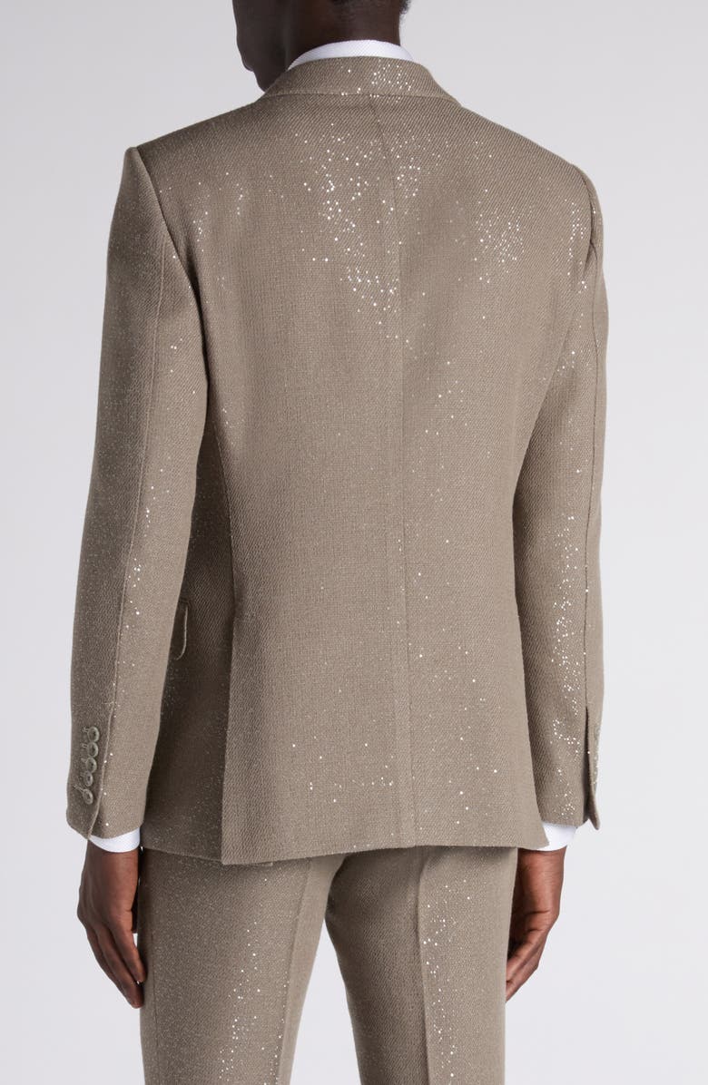 TOM FORD Sequin Light Bouclé Suit Jacket, Alternate, color, Jbq Desert Taupe