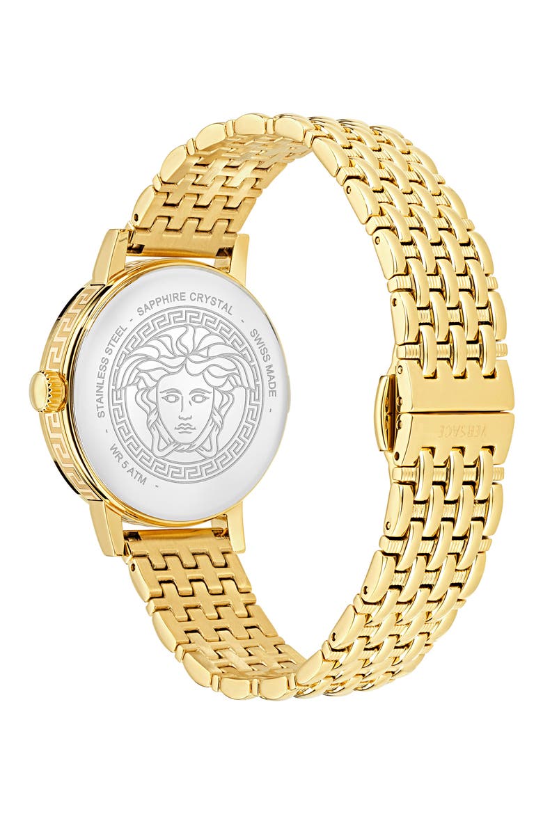 Greca Fortuna Bracelet Watch, 35mm, Alternate, color, YELLOW GOLD