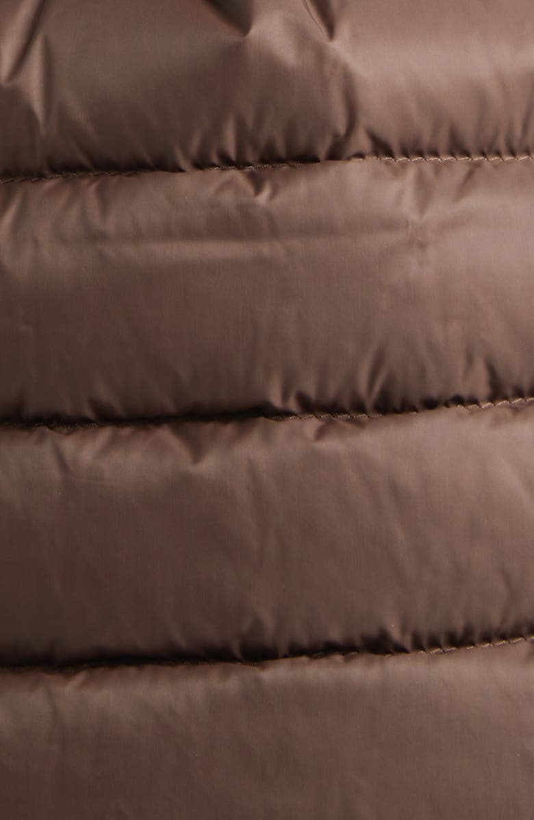 Moncler Melia Down Hooded Vest, Alternate, color, Brown