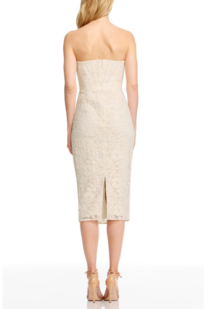 Cosette Strapless Lace Corset Cocktail Dress, Alternate, color, OFF WHITE