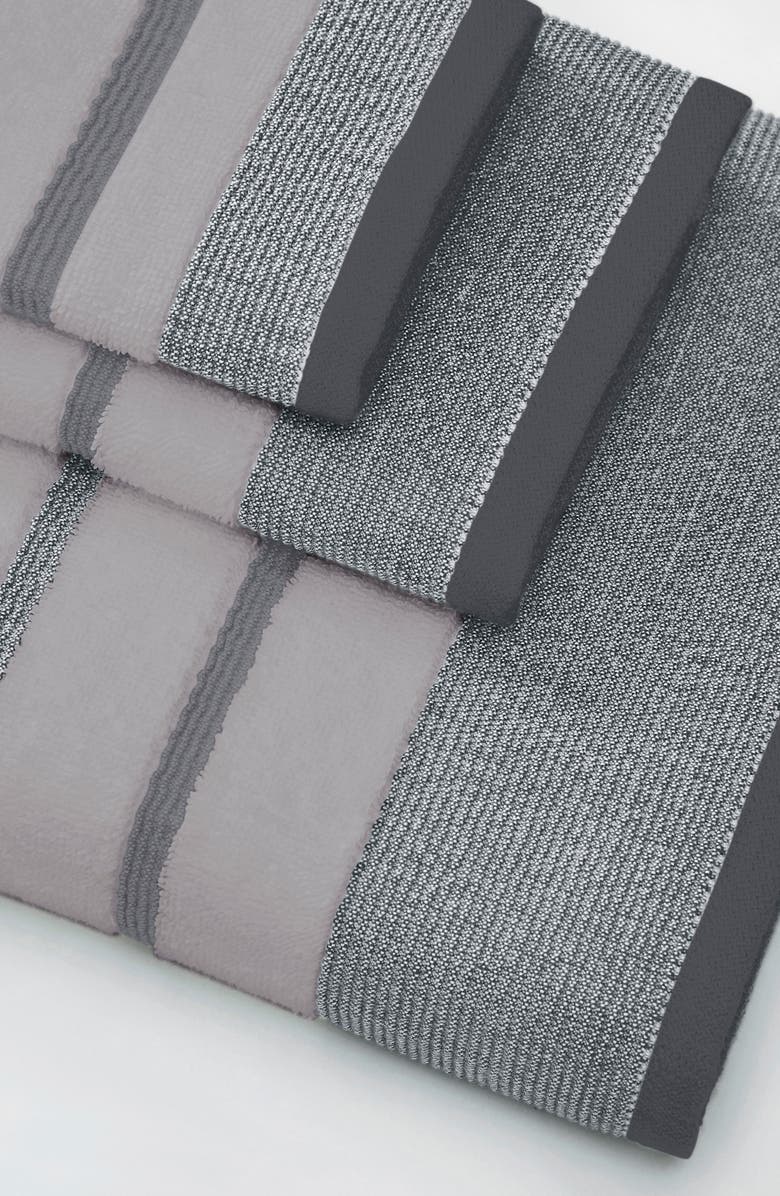 Woven & Weft Decorative 4-Pack Hand Towels, Alternate, color, Light Grey / Mid Grey