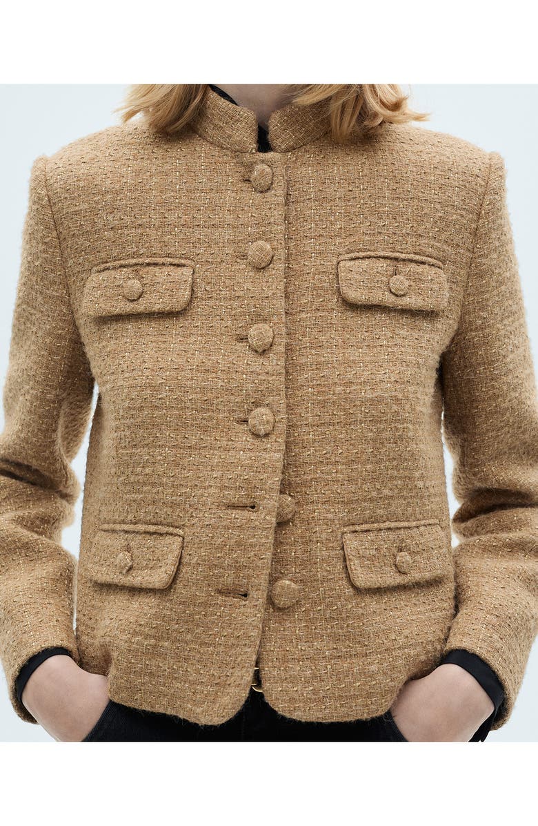 MANGO Tweed Blazer, Alternate, color,