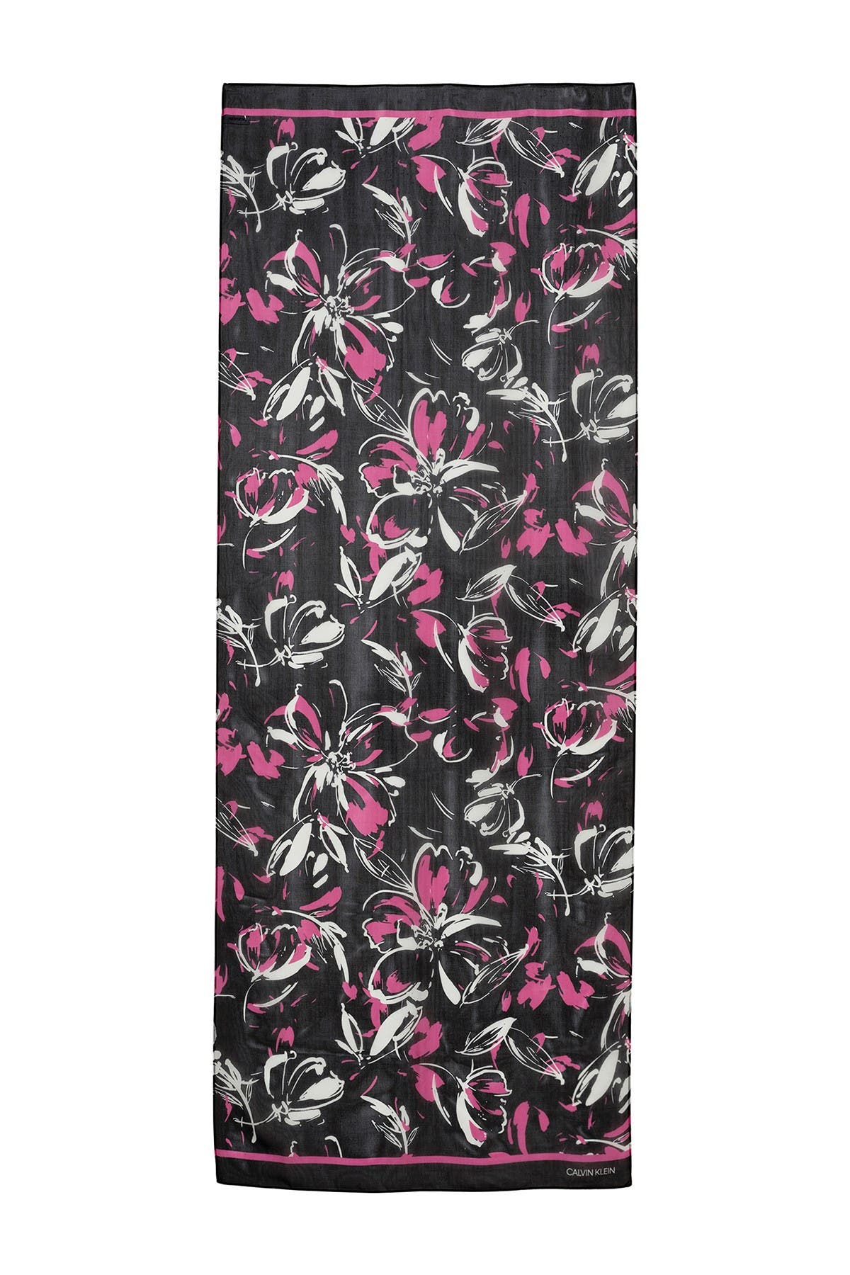 Calvin Klein Brush Stroke Floral Chiffon Scarf (Men) | Nordstromrack