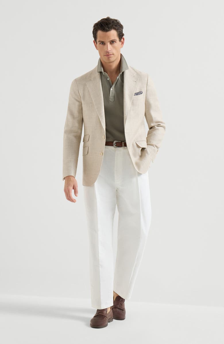 Brunello Cucinelli Piqué polo shirt, Alternate, color, Khaki