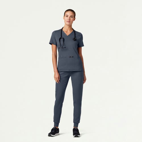 Jaanuu 6-pocket Slim Knit Scrub Jogger In Green