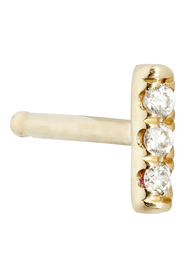 Diamond Equilibrium Stud Earrings, Alternate, color, YELLOW GOLD/ DIAMOND