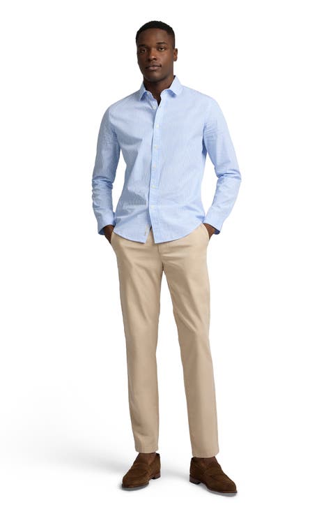 Poplin Button Down Long Sleeve Shirt