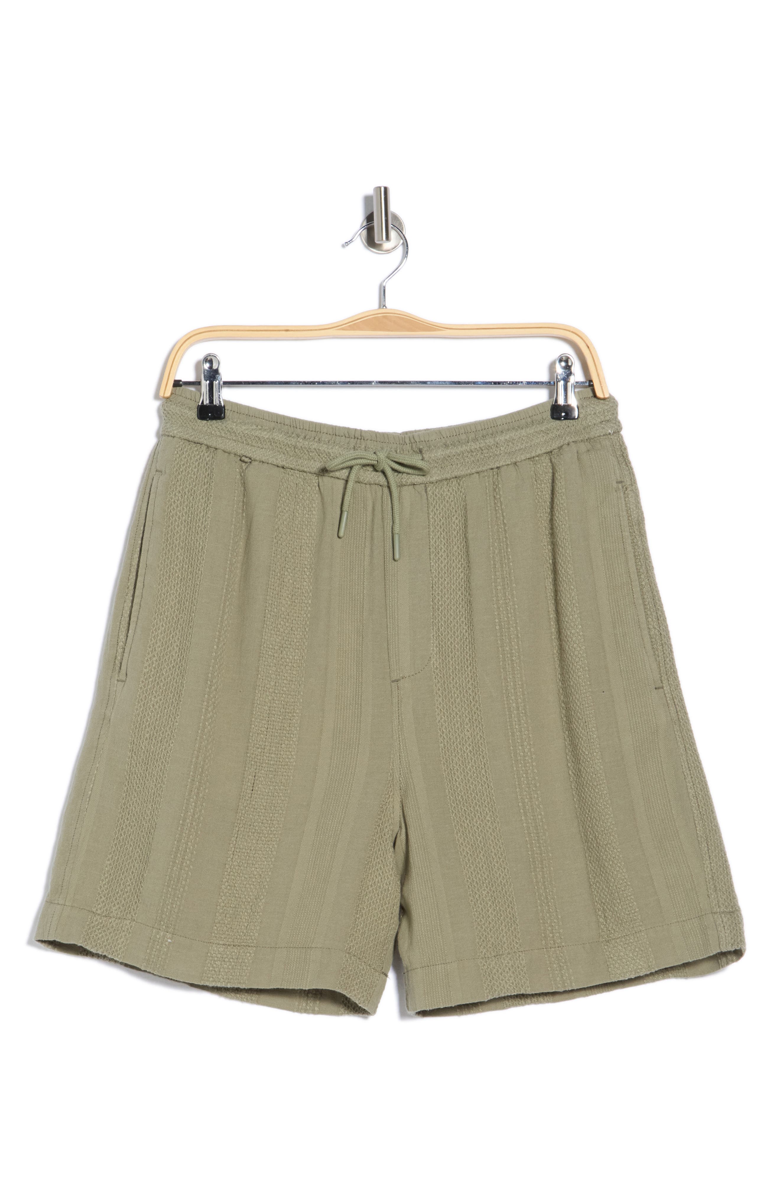 DENIM AND FLOWER Textured Drawstring Shorts