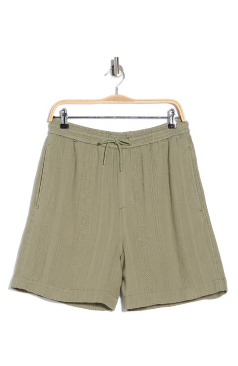 Textured Drawstring Shorts