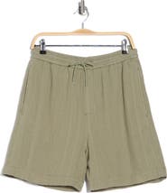 DENIM AND FLOWER Textured Drawstring Shorts
