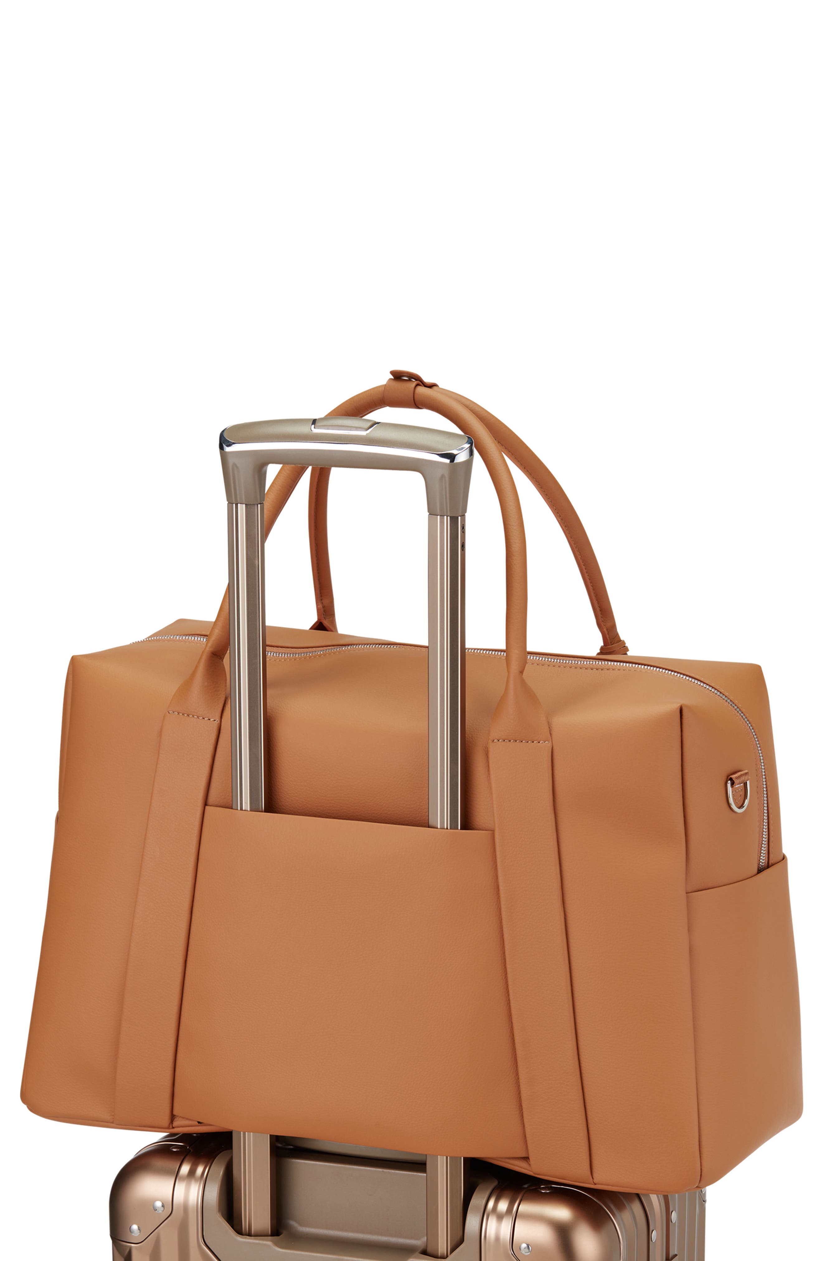 Signature 2.0 Faux Leather Duffle Bag, Alternate, color, PEBBLED TAN