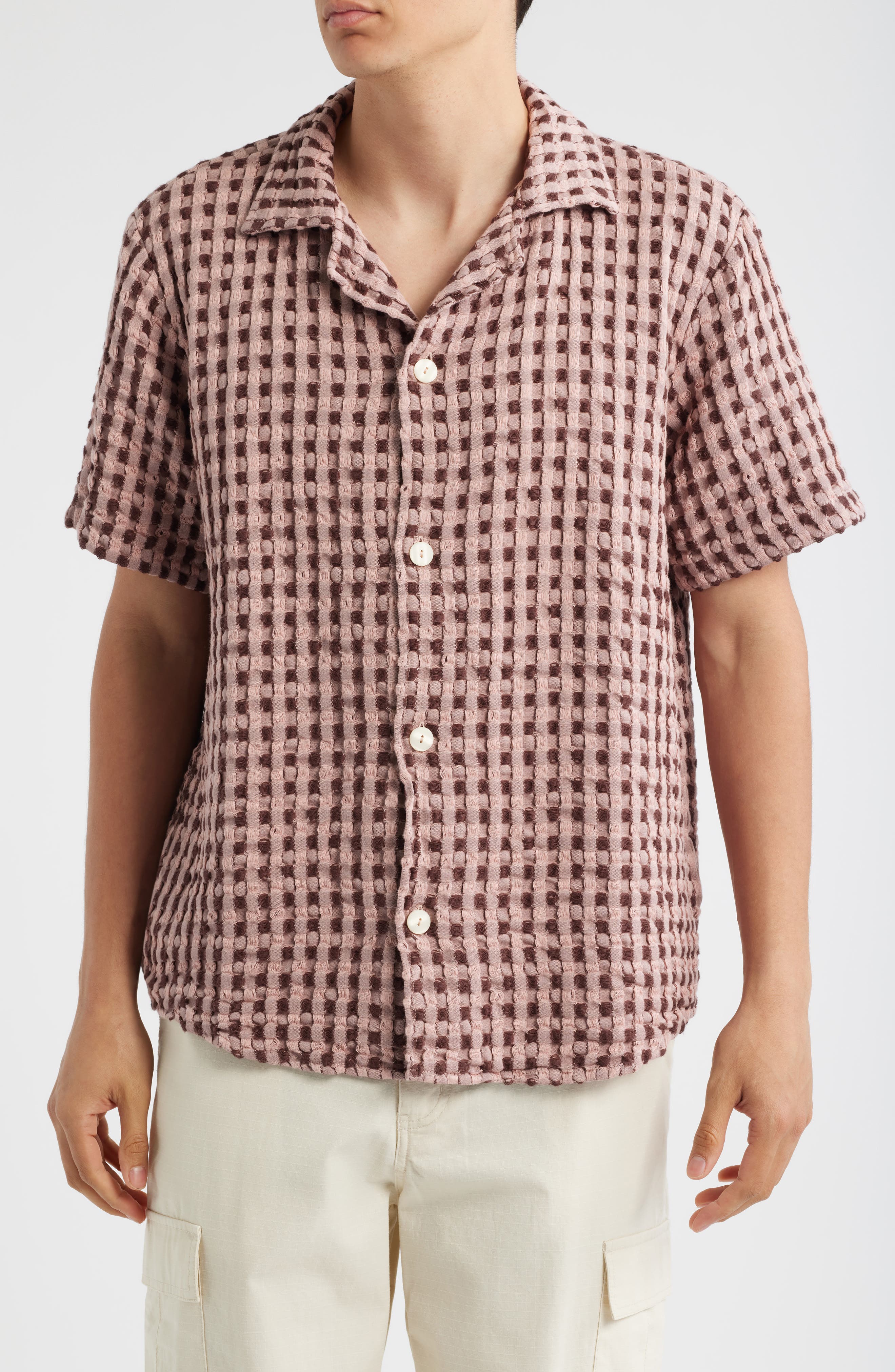 OAS Waffle Knit Camp Shirt