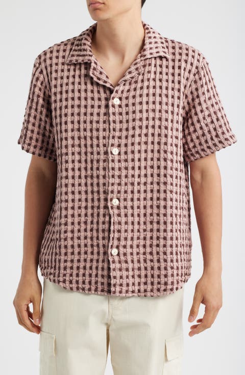 Waffle Knit Camp Shirt