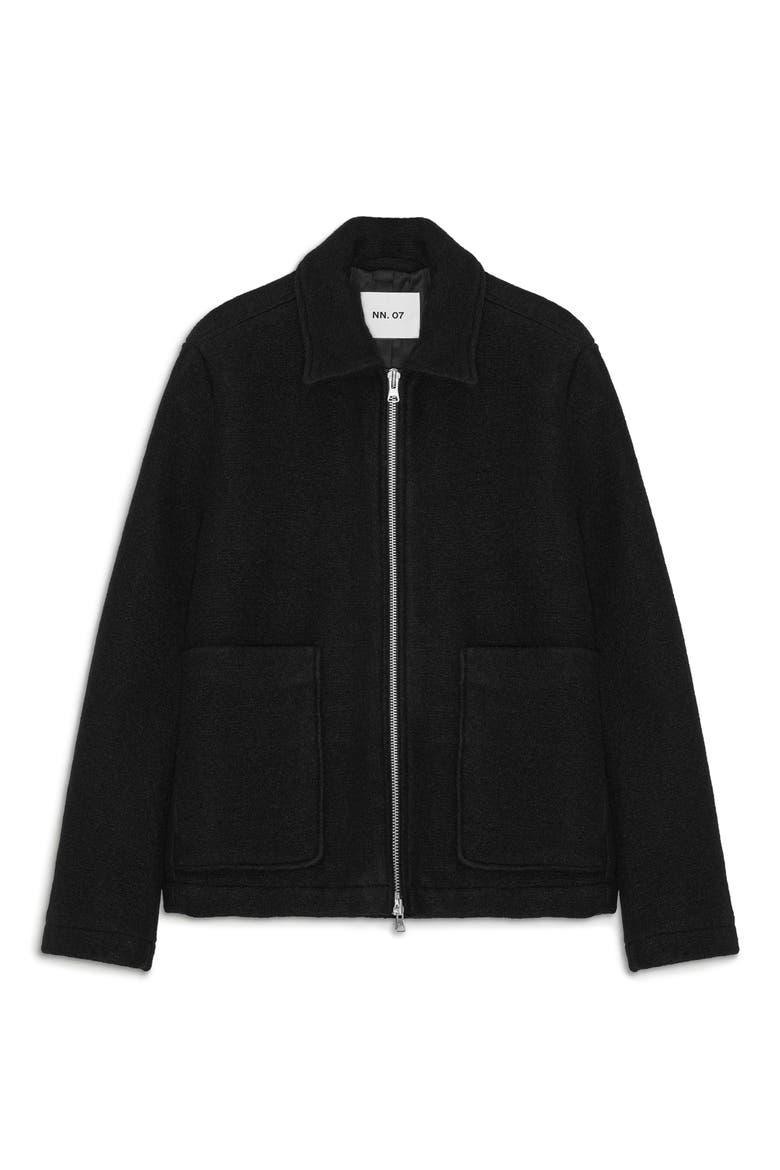 Gael 8267 Wool Blend Shirt Jacket, Alternate, color, BLACK