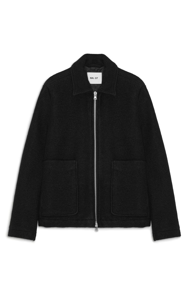 NN07 Gael 8267 Wool Blend Shirt Jacket, Alternate, color, Black