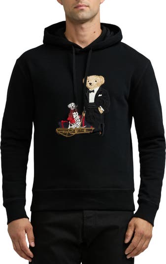 Ralph Lauren Purple Label Polo Bear Appliqué Fleece Hoodie | Nordstrom 