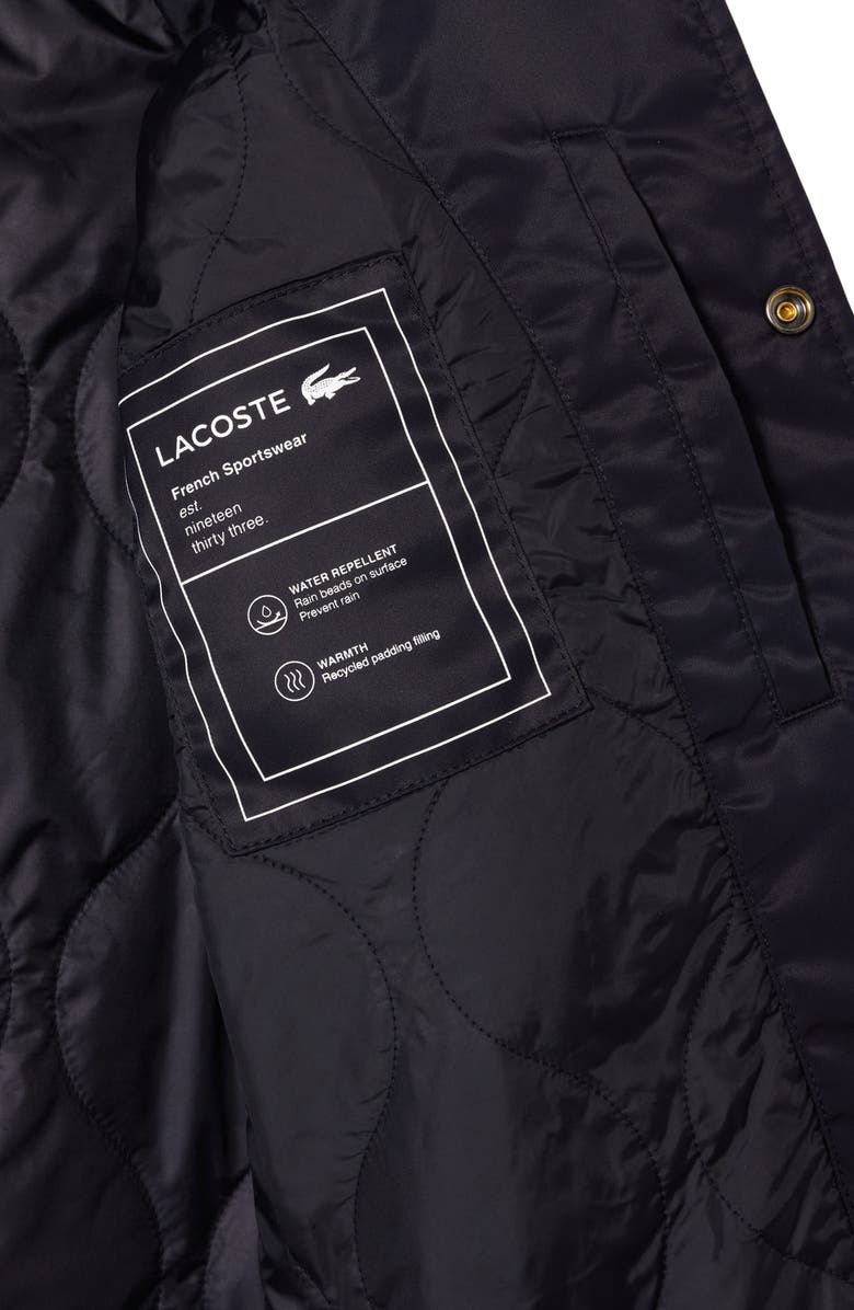 Lacoste Water Repellent Insulated Bomber Jacket, Alternate, color, Hde Abimes