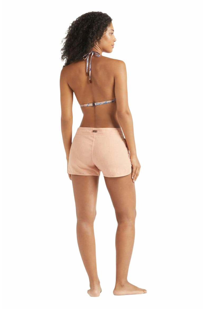 Women's Linen Bermuda Shorts, Alternate, color, BLUSH