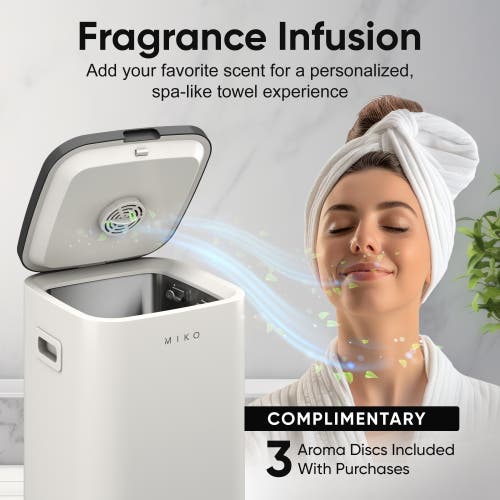Miko Nest Towel Warmer 23l Capacity With Aromatherapy In White