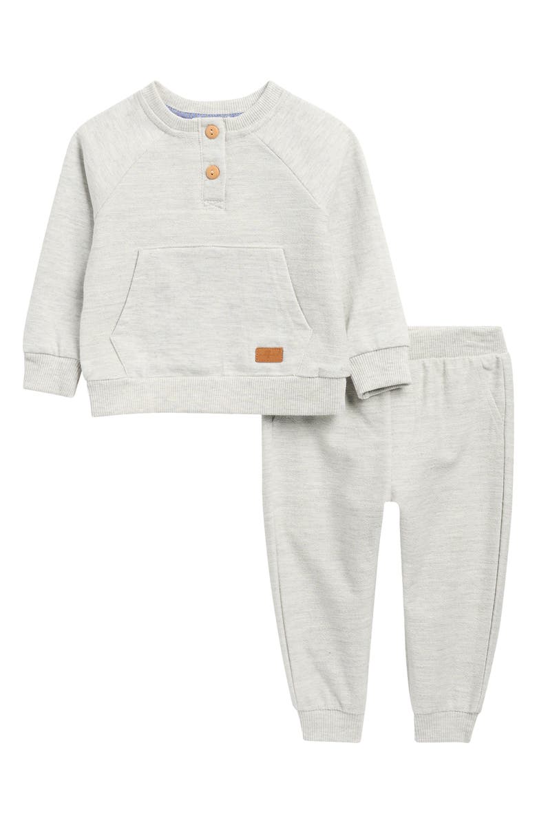 7 For All Mankind 2-Piece Sweatshirt & Joggers Set, Main, color, Heather Grey
