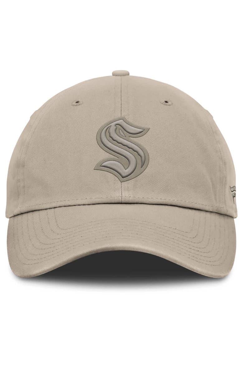 Men's Fanatics Tan Seattle Kraken Authentic Pro Road Adjustable Hat, Alternate, color, Tan