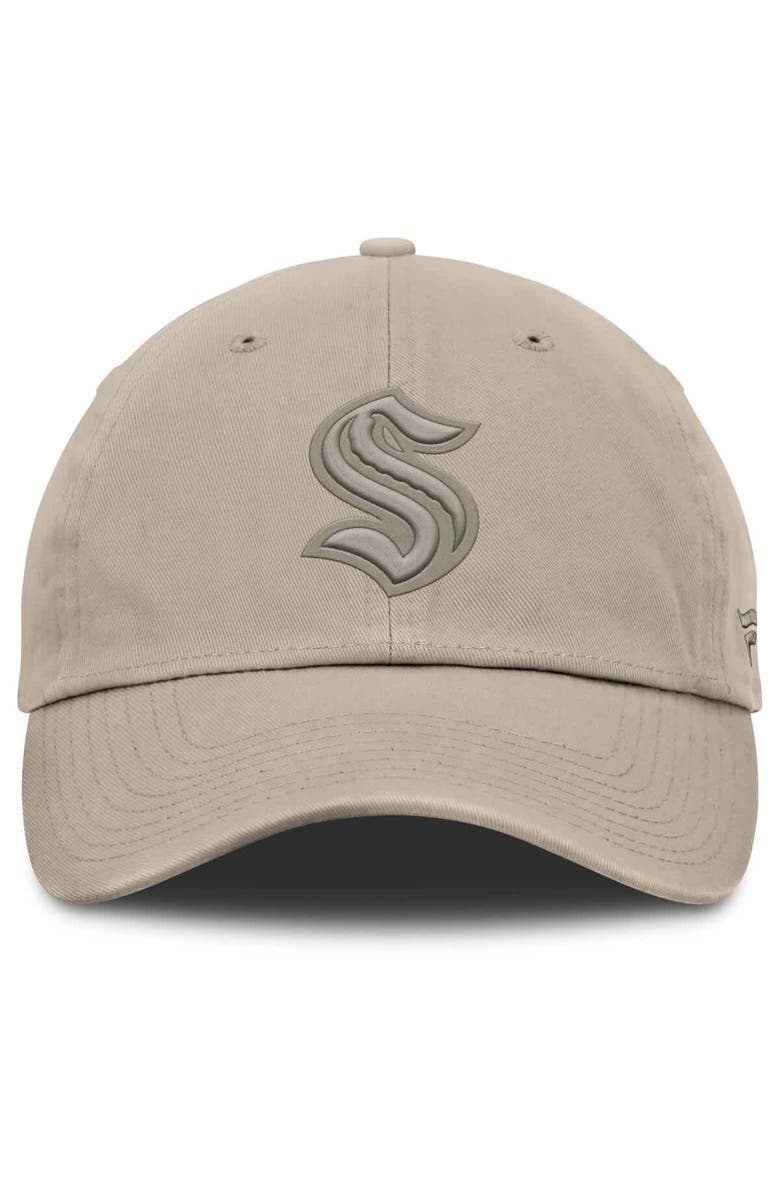 FANATICS Men's Fanatics Tan Seattle Kraken Authentic Pro Road Adjustable Hat, Alternate, color, Tan