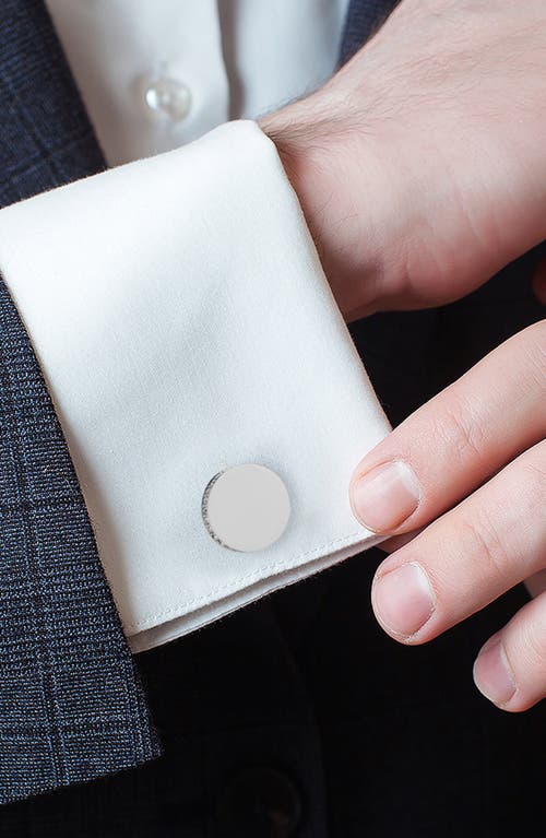 Cufflinks, Inc . Engravable Stainless Steel Cuff Links In Gray
