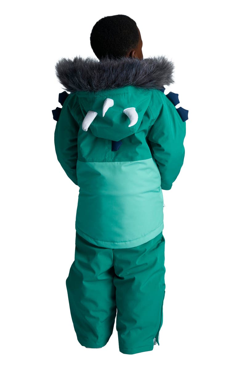 Roarsome Spike the Dinosaur Ski Jacket, Alternate, color, Green